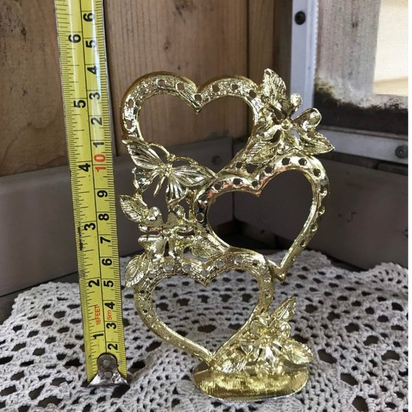 Vintage Heart Shaped Pierced Earring Holder - Picture 3 of 4